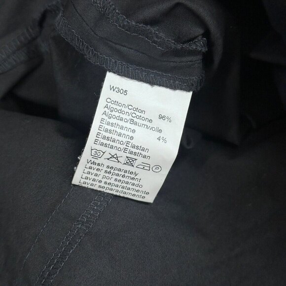 Gerard Darel Dress US 12 Womens Black Henley Sleeveless Shift Leg Slit - Picture 6 of 7